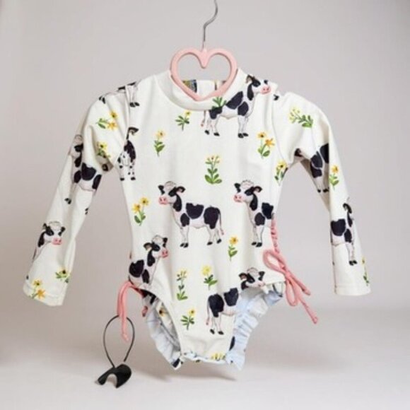 Cow Print Baby Swimsuit - Picture 1 of 3